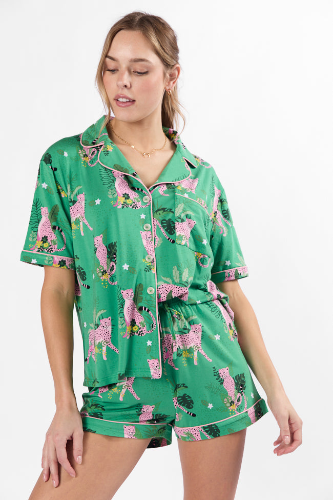 Under the Stars In The Wild Short Sleeve Pajama Top SALE