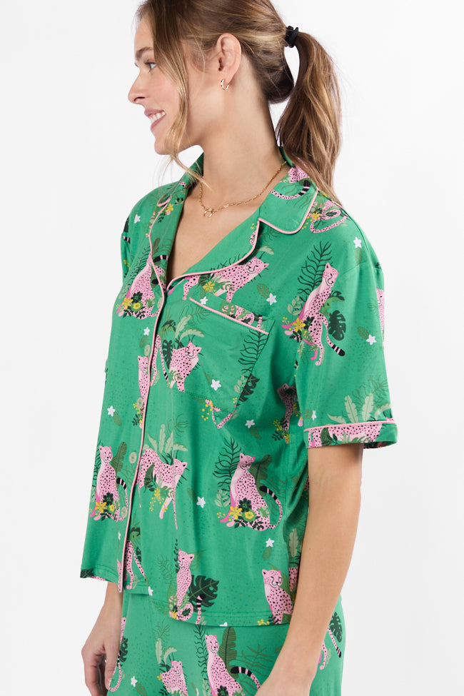 Under the Stars In The Wild Short Sleeve Pajama Top SALE