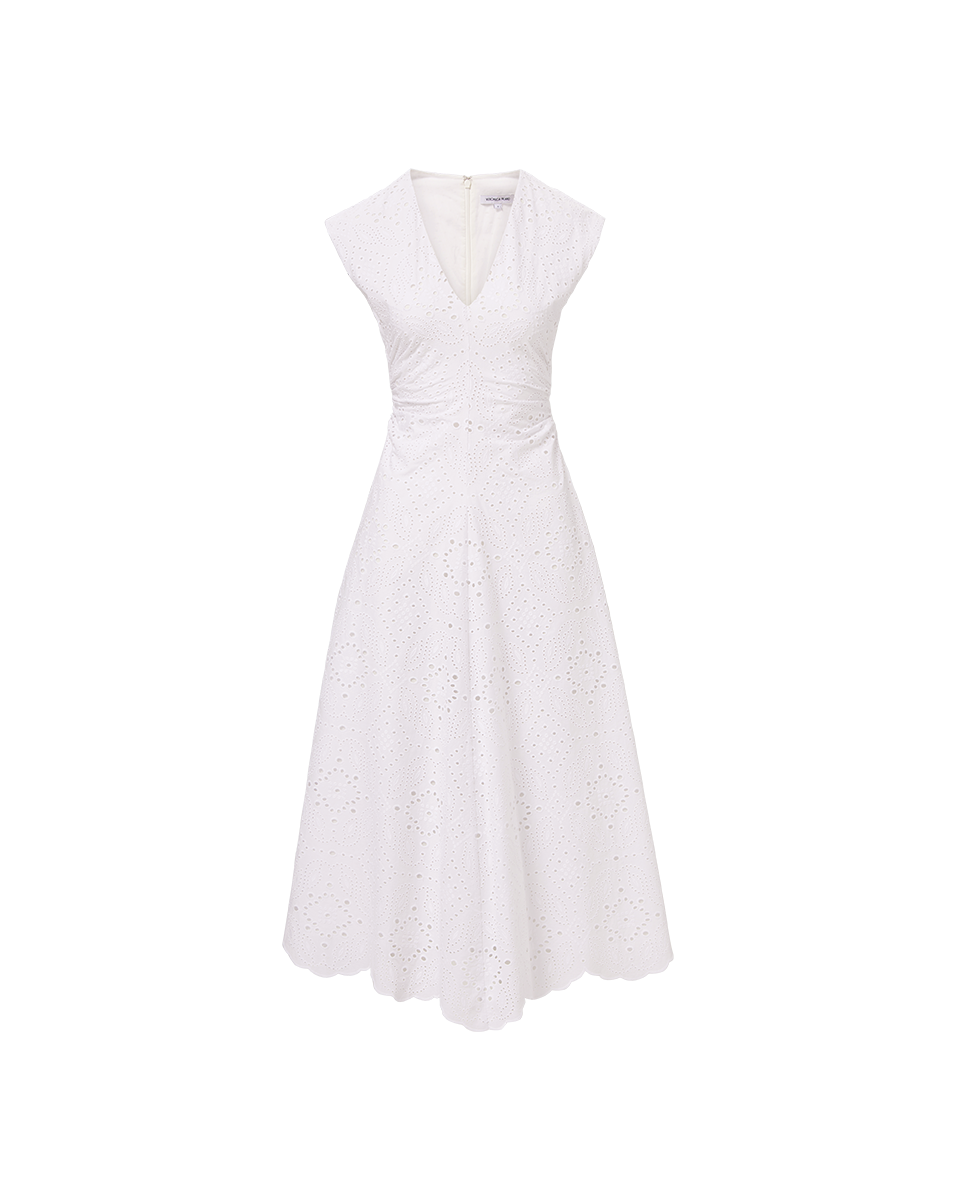 Aven Eyelet Midi Dress