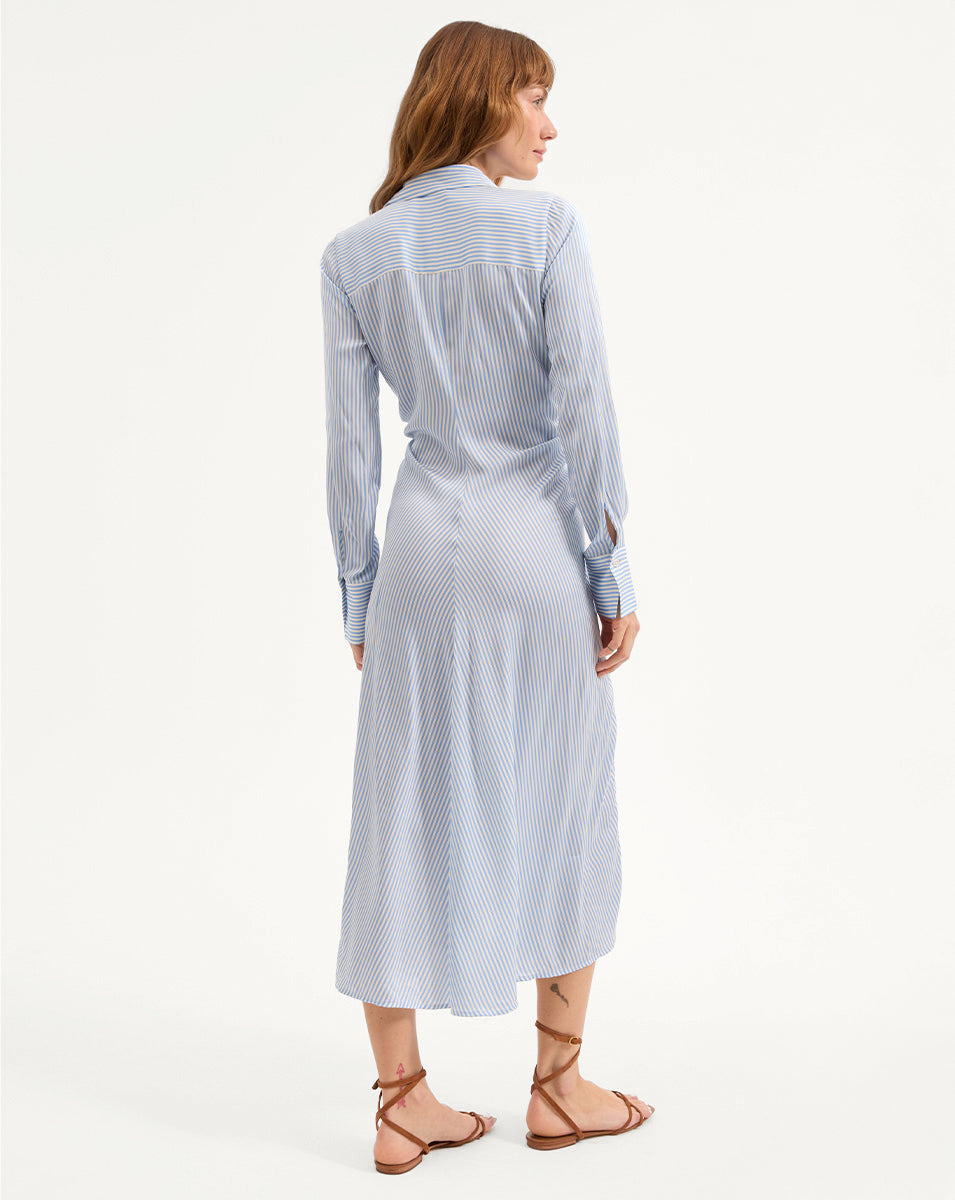 Lex Silk Midi Shirtdress
