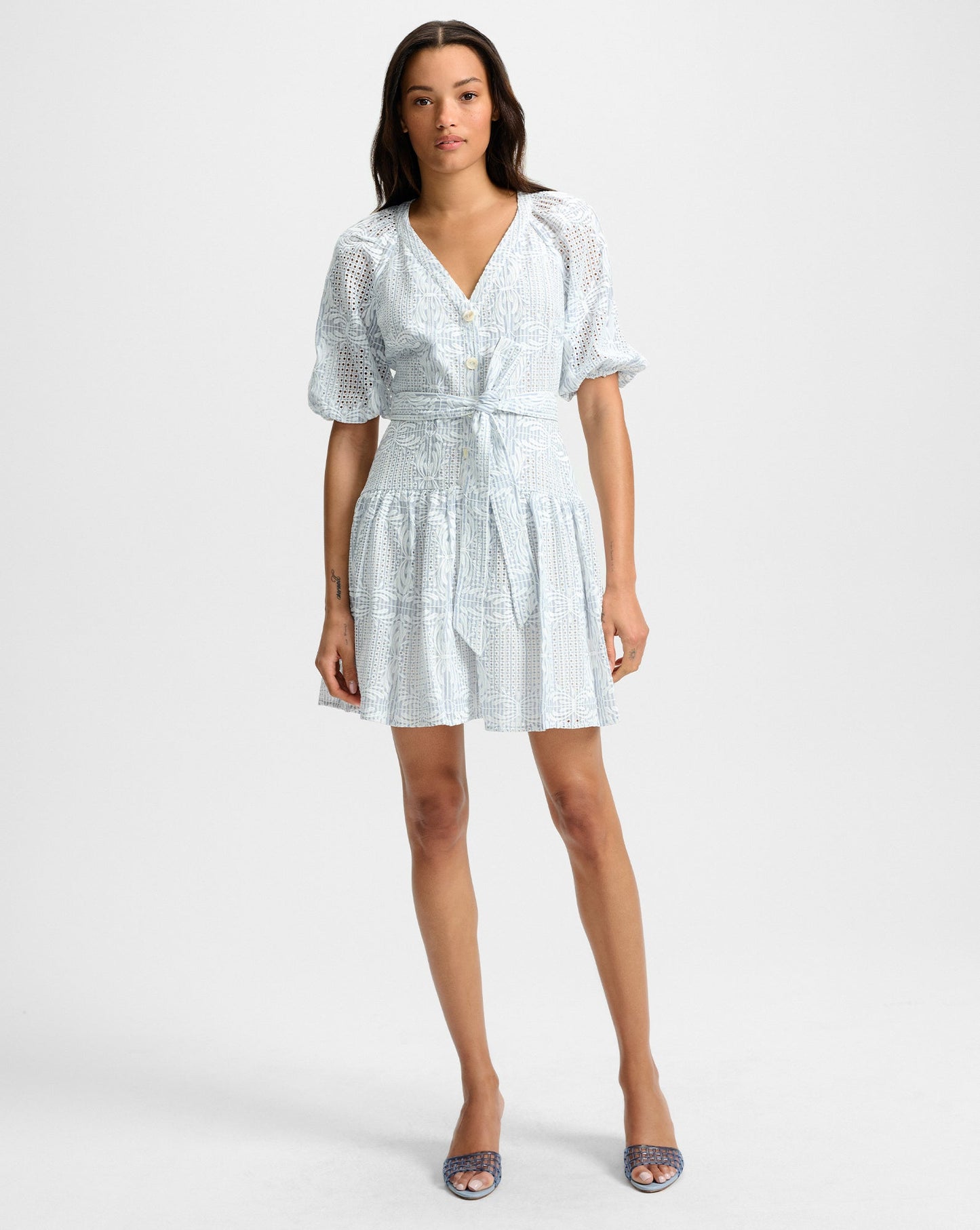 Bobbie Eyelet Mini Dress