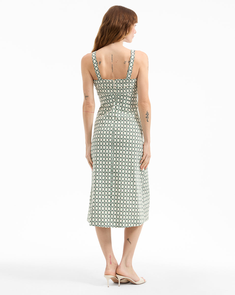 Colleen Stretch-Linen Midi Dress