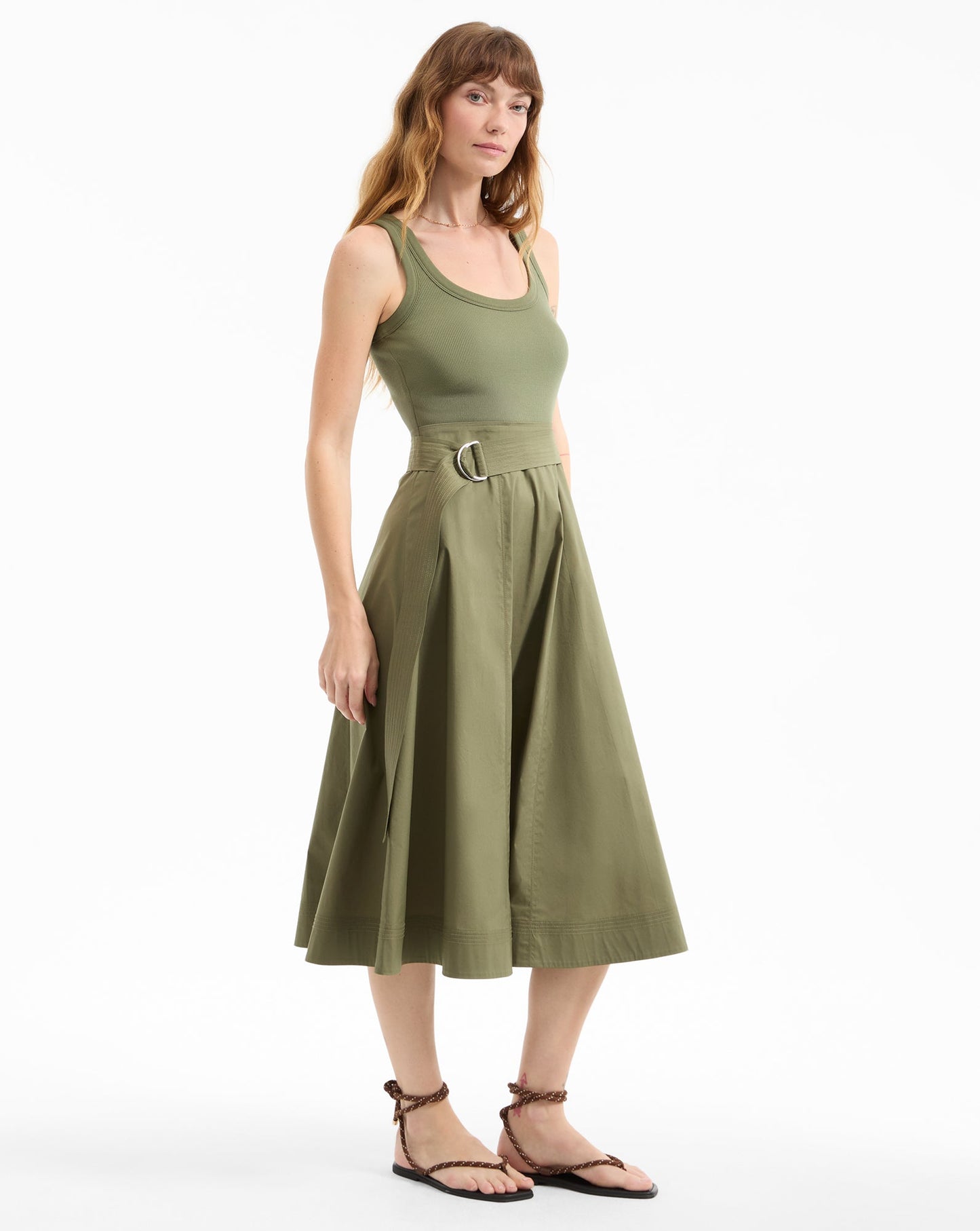 Ennis Mixed-Media Dress