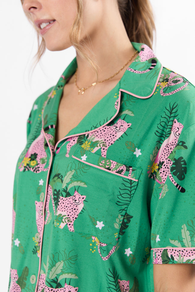 Under the Stars In The Wild Short Sleeve Pajama Top SALE