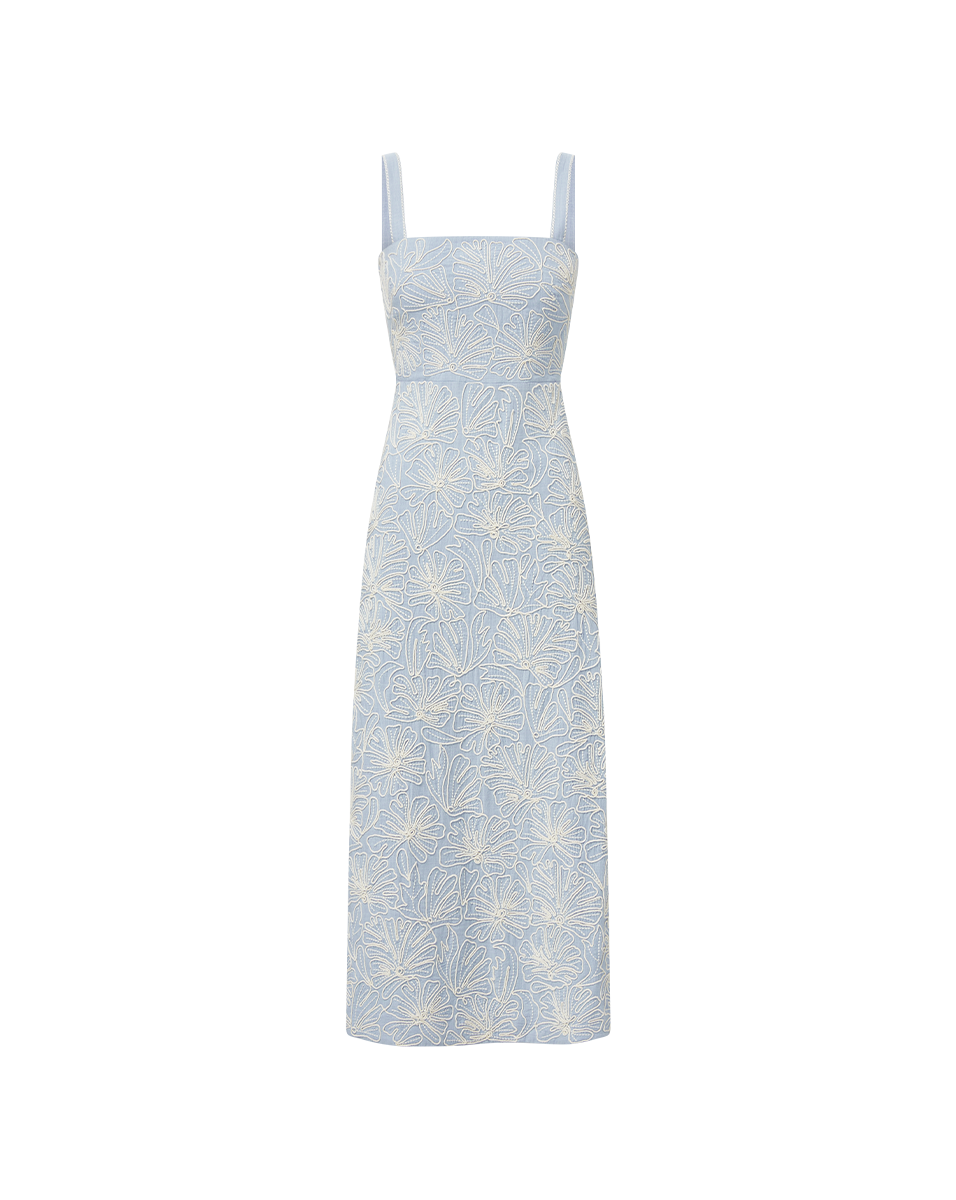 Ella Embroidered Midi Dress