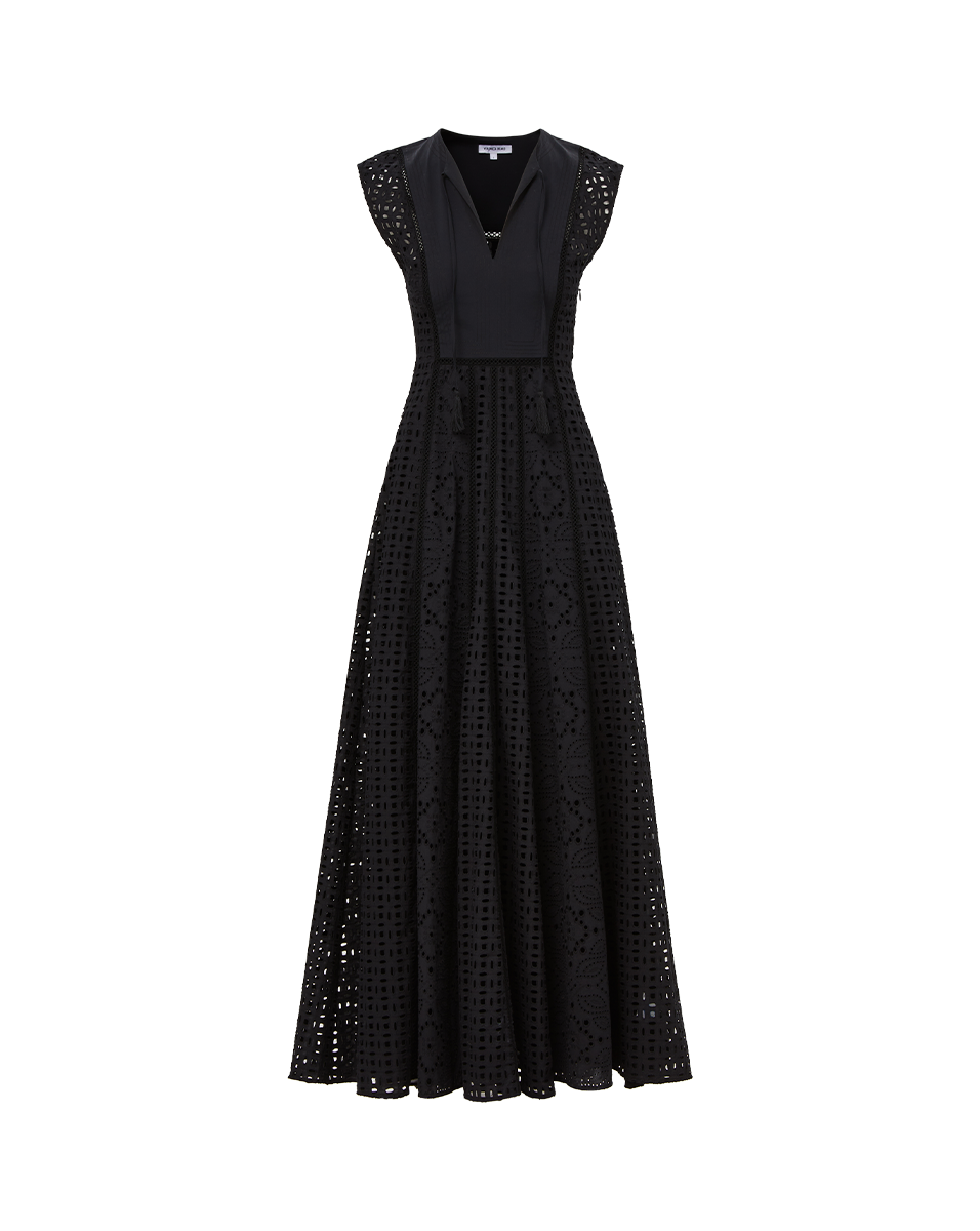 Alina Eyelet Maxi Dress