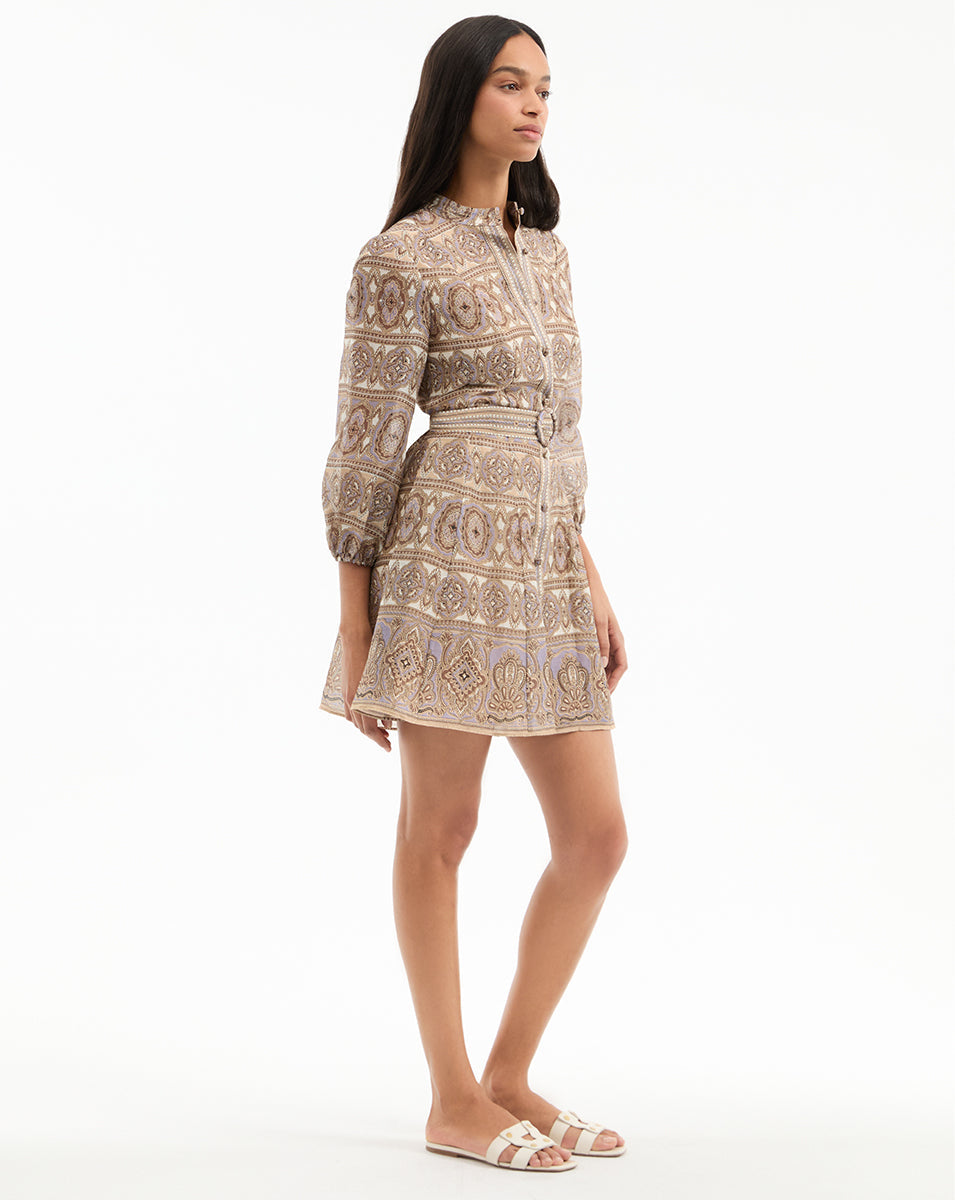Kumar Silk-Linen Mini Dress