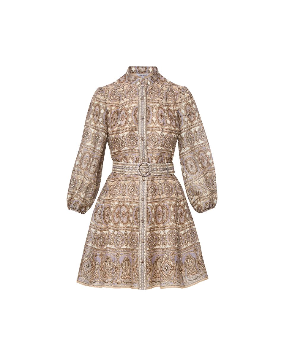 Kumar Silk-Linen Mini Dress