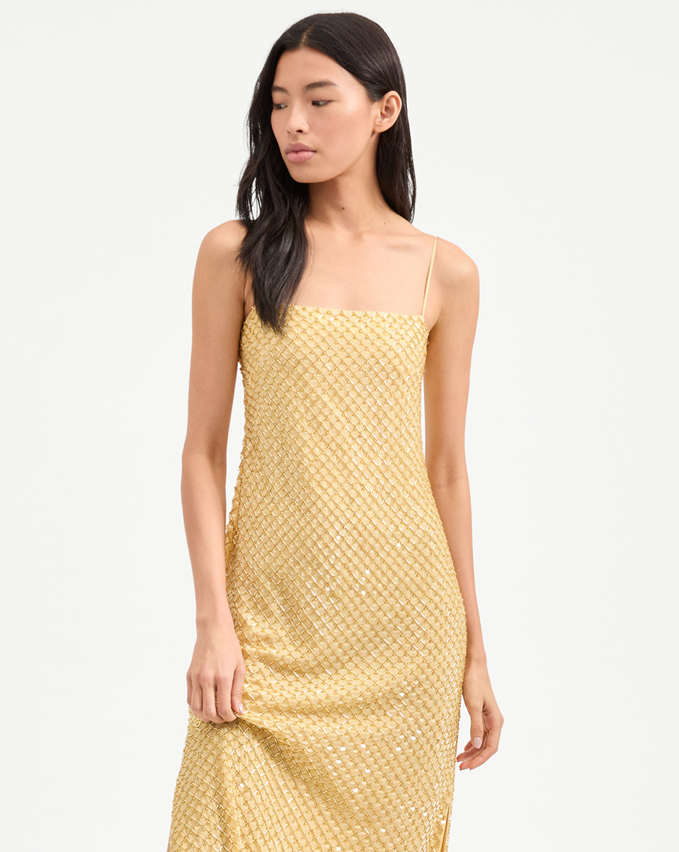 Petra Beaded Midi Dress