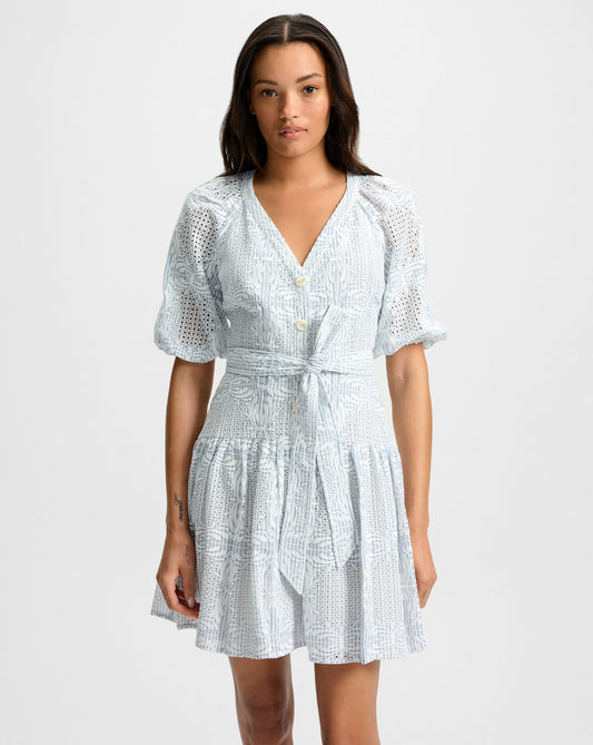 Bobbie Eyelet Mini Dress