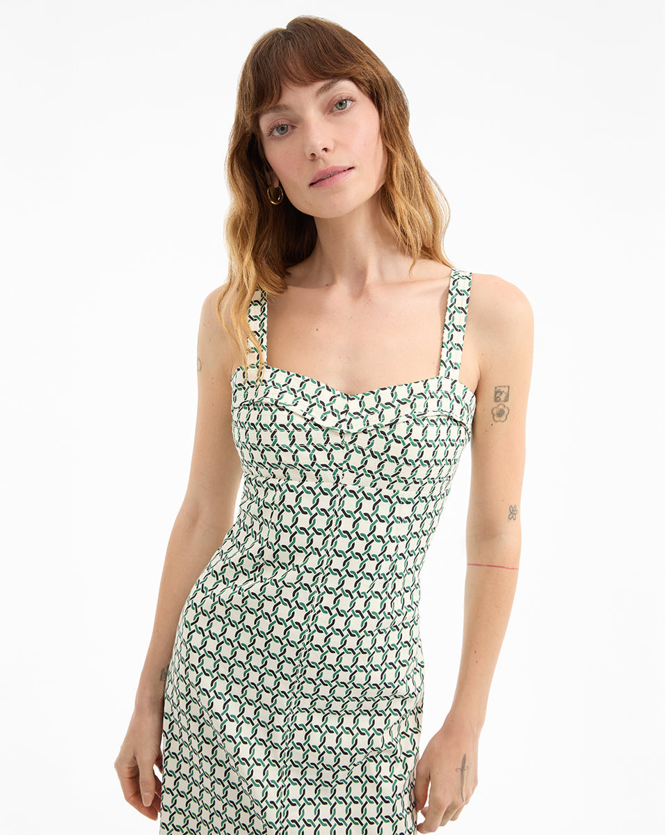 Colleen Stretch-Linen Midi Dress