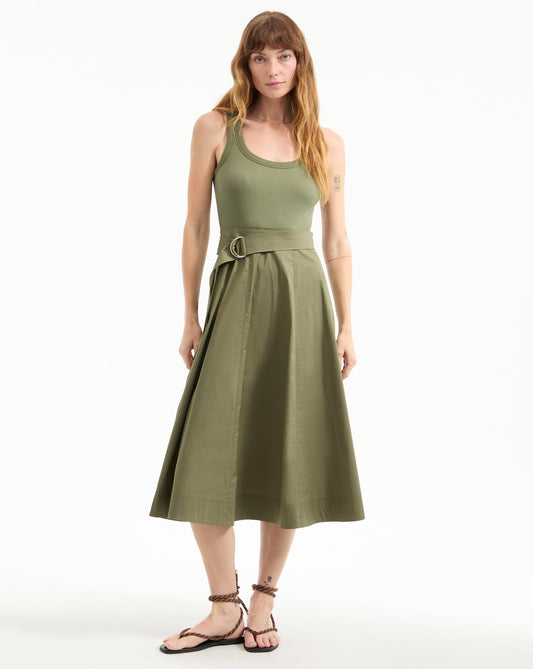 Ennis Mixed-Media Dress